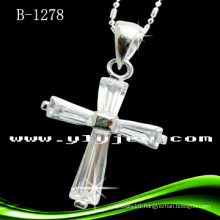 Fashion Cross Pendant with CZ (B-1278)